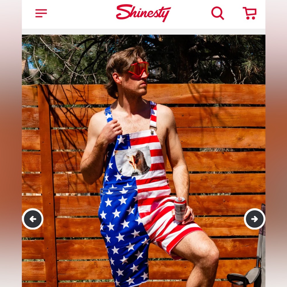 Shinesty ‘screamin eagle’ short overalls